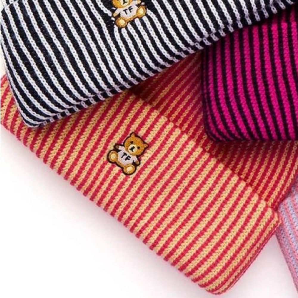 Teddy Fresh Dual Tone Yellow & Red Beanie